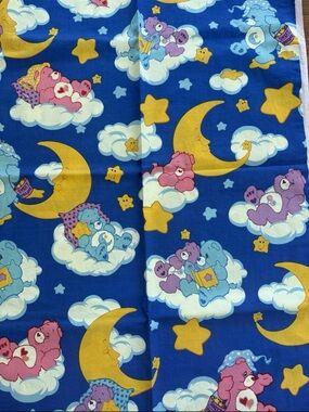 HTF Vintage 2004 Sweet Dreams Care Bears Glow In The Dark Cotton Fabric